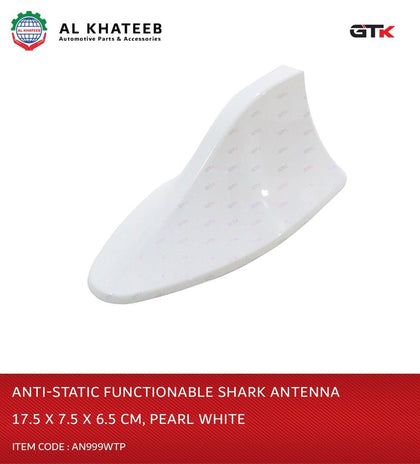 Autotech Universal Car Magnetic Mount Anti-Static Functionable Shark Fin Antenna 17X5X7.5X6.5Cm, Pearl White