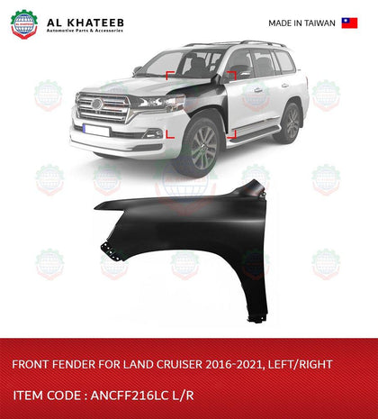 Al Khateeb Left Fender Steel Land Cruiser FJ200 2016-2021, Black