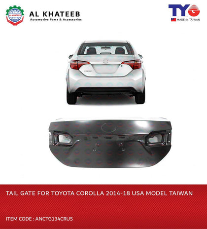 Tailgate for Corolla 2014-2018 USA Model Taiwan