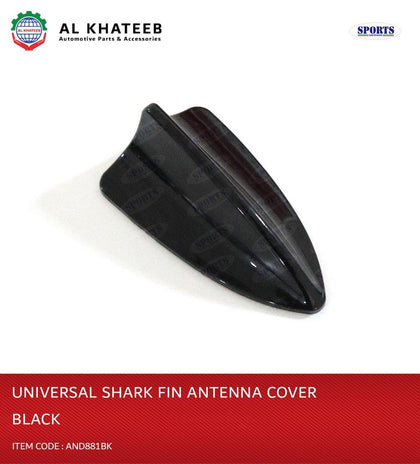 Sports Design Universal Car Shark Fin Antenna, Roof Radio Antenna Cover With Adhesive Tape Base, Black