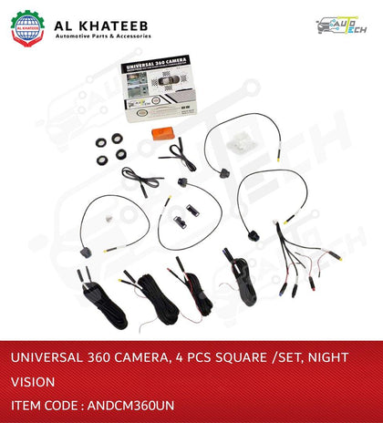 Universal 360 Camera, 4 PCS Square /Set, Night Vision