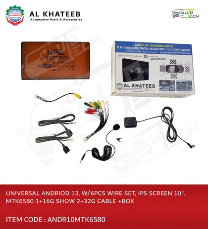 Universal Andriod 13, W/6PCS Wire Set, Ips Screen 10