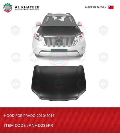 AN TAI Car Black Steel Hood Prado 2010-2017