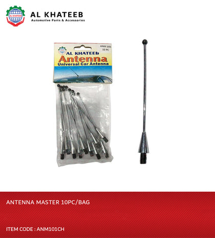 Universal Car Radio Aerial Antenna With Master Am/Fm 10Pcs/Bag, Chrome