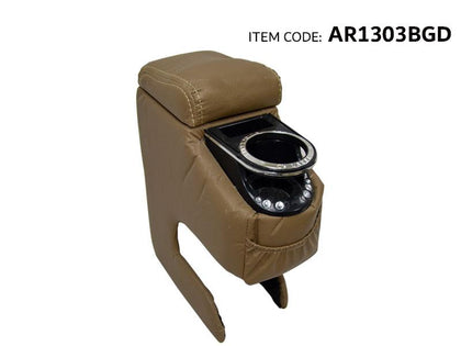 Al Khateeb Universal Arm Rest Comfort Multi Console Box, Complete Wood Beige