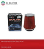 Universal Car Air Filter Modification High Flow Inlet Car Cold Air Intake Air Filter Cleaner, Red