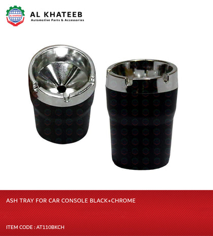 Cupholder Car Ashtray, Black Chrome