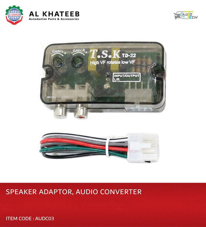 Autotech Universal Car Stereo High To Low Line Speaker Level Converter Cable/Converter Stereo Speaker Level Adapter