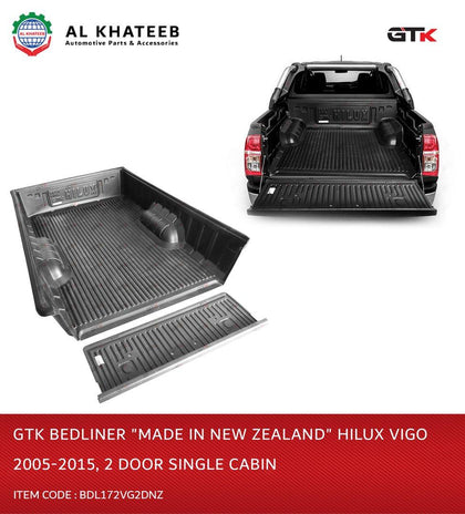 GTK Pickup Over-Rail Bed Liner Single Cabin 2-Door Hilux Vigo 2008+, Made In New Zealand