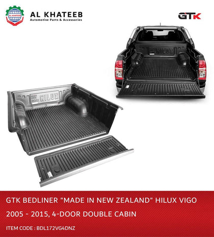 GTK Pickup Over-Rail Bed Liner Double Cabin 4-Door Hilux Vigo 2008+, Made In New Zealand