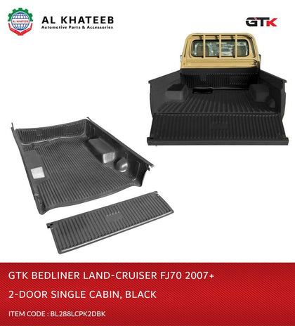 Land Cruiser Pickup FJ70 Series Pickup Over-Rail Bed Liner Single Cabin 2-Door 2002-2021, Black Color