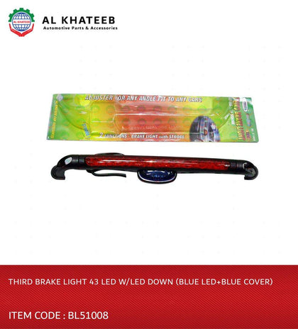 THIRD BRAKE LIGHT 43 LED W/LED DOWN (BLUE LED+BLUE COVER)