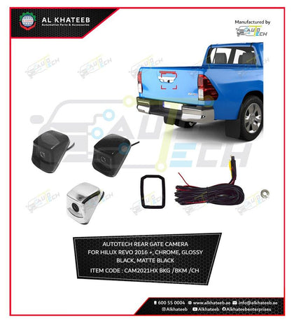 Toyota Hilux Revo Auto-Tech Rear Gate Camera 2021, Shiny Paint & Black