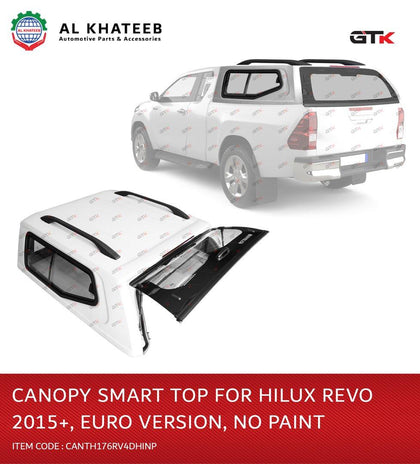 GTK Canopy Smart Top 4-Door Hilux Revo 2016-2022, Europe Version, No Paint