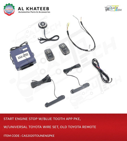 START ENGINE STOP W/BLUE TOOTH APP PKE, W/UNIVERSAL WIRE SET, OLD REMOTE