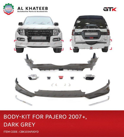 Car Bodykit for Pajero 2012-2023 with RFT_2EE_CHR Parts Dark Grey