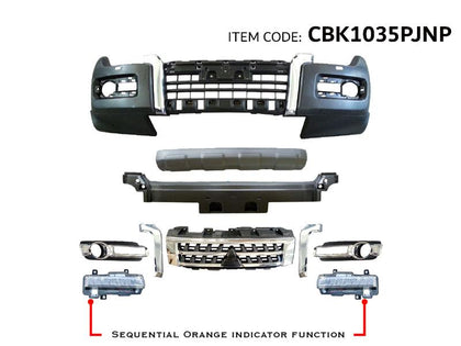 GTK Front Body Kit For Pajero V98 2007-2014 Upgrade To 2015 Style With Sequential Orange Indicator