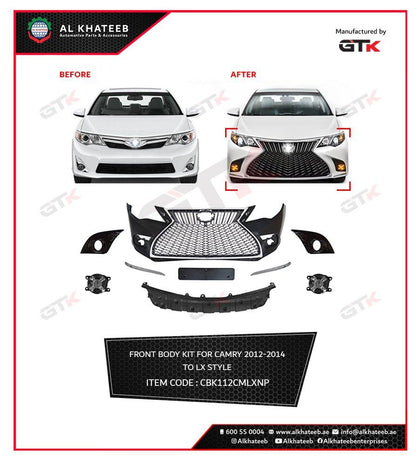 GTK Front Grill Kit For Camry 2012-2014 To LX Style