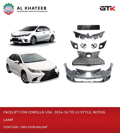 Facelift for Corolla USA 2014-2016 to LX Style with Fog Lamp