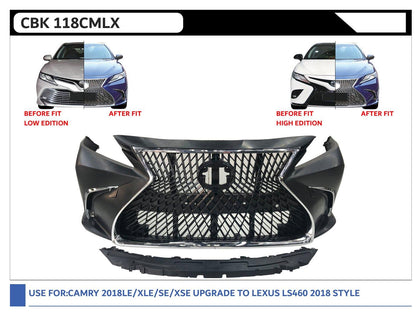 GTK Front Body Kit For 2018 Camry Le/ Xle/ Se/ Xse Upgrade To Ls460 2018 Style