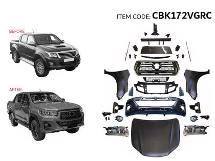 GTK Car Front Body Kit Hilux Vigo 2008-2014 Upgrade To 2019 Rocco Style