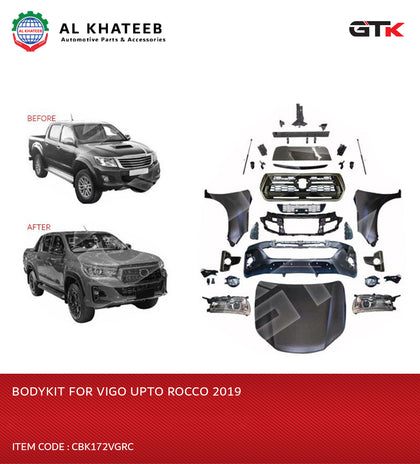 GTK Car Front Body Kit Hilux Vigo 2008-2014 Upgrade To 2019 Rocco Style