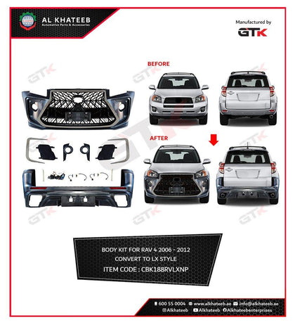GTK Car Body Kit For Rav4 2006-2012 To LX Style