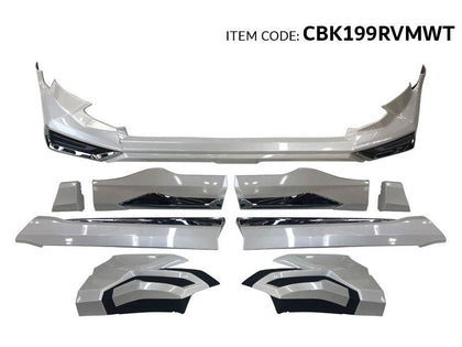 GTK Body Kit With LED For Rav4 2019 To Modelista Style, White