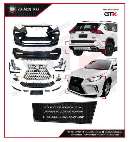 GTK Body Kit For Rav4 2020 Upgrade To LX Style, No Paint