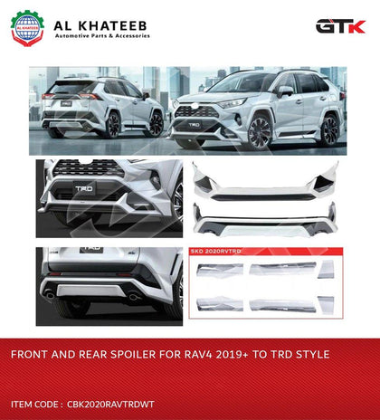 GTK Front And Rear Spoiler For Rav4 2019+ To Trd Style