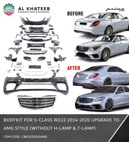 Prima Car Body Kit for S-Class W222 2014-2020 Upgrade to AMG Stye (Without Head Lamp & Tail Lamp)