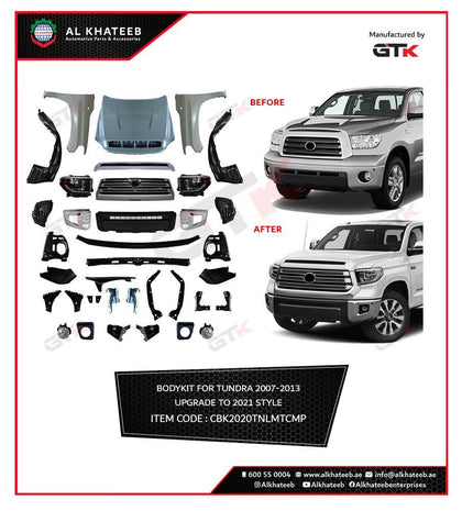 GTK Car Body Kit Tundra 2007-2013 Upgrade To 2021 Style
