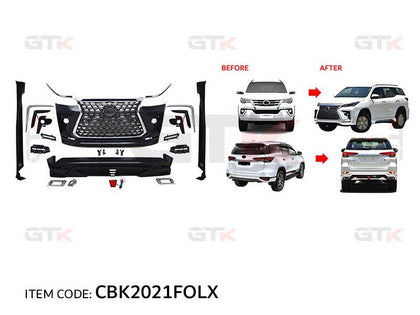 GTK Car Body Kit Front & Rear For Fortuner Upgrade To Lexus Style 2021