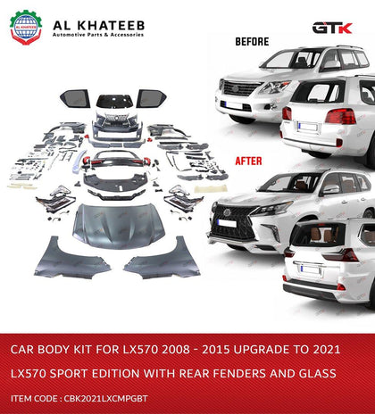 GTK Car Full Body Kit LX570 2008-2015 Change To 2021 Style
