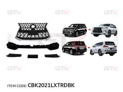 GTK Car Body Kit LX570 2016-2021 Upgrade To Trd Style, Black