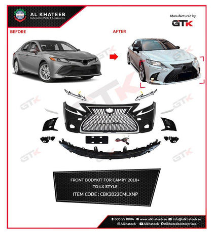 GTK Front Body Kit For Camry 2018+ Upgrade To LX Style