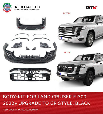 GTK Body Kit For Land Cruiser FJ300 2022+ Upgrade To Gr Style, Black