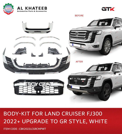 GTK Body Kit For Land Cruiser Lc300 2022+ Upgrade To Gr Style, White