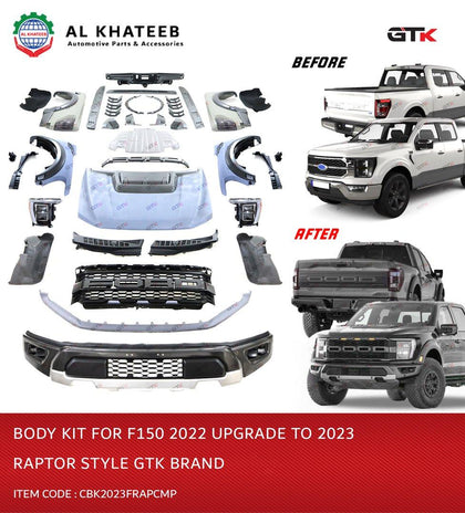 GTK Car Full Body Kit F150 2022 Upgrade To 2023 Raptor Style