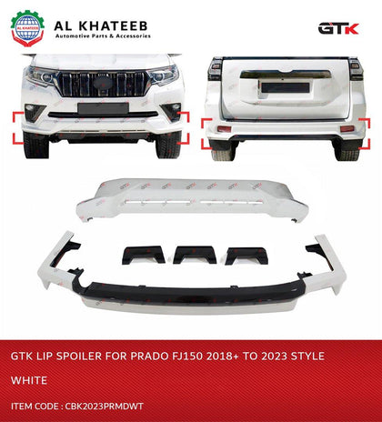 GTK Car Body Kit Prado FJ150 2018-2013 Upgrade To 2023 Middle Edition Style, White