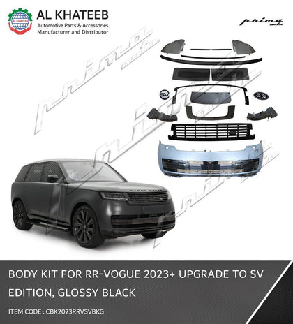 BODY KIT FOR RR-VOGUE 2023+ UPGRADE TO SV EDITION, GLOSSY BLACK