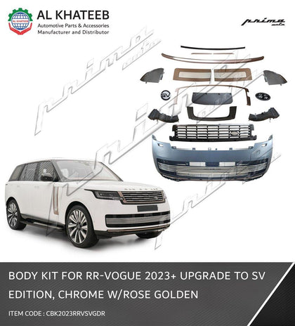 BODY KIT FOR RR-VOGUE 2023+ UPGRADE TO SV EDITION, CHROME W/ROSE GOLDEN