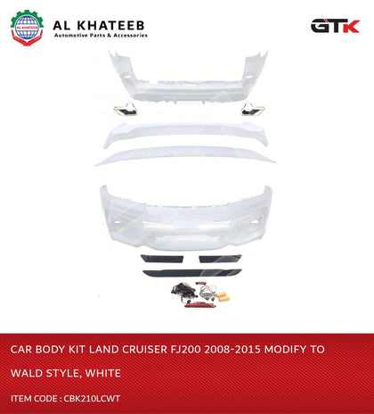 GTK Car Body Kit Land Cruiser FJ200 2008-2015 Modify To Wald Style, White