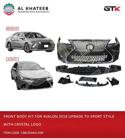 GTK Front Body Kit For Avalon 2018 Uprade To Sport Style With Crystal Logo