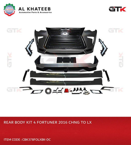 GTK Car Body Kit Fortuner 2016-2021 Upgrade To LX Style, Black