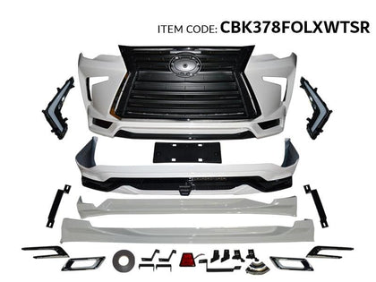 GTK Car Body Kit Fortuner 2016-2021 Upgrade To Lexus Style, White & Silver