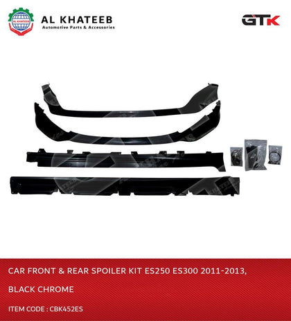 GTK Car Front & Rear Spoiler Kit Es250 Es300 2011-2013, Black Chrome