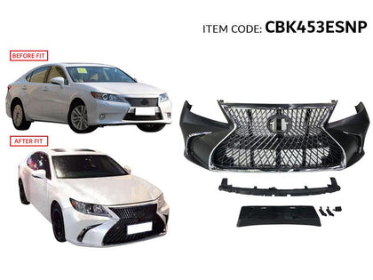GTK Front Body Kit For Es 2012-2015 Uprade To 2018 Sport Style With Crystal Logo