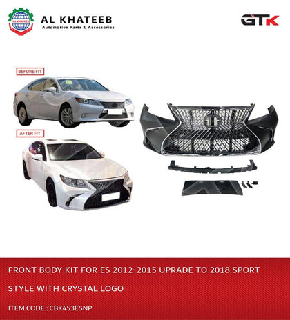 GTK Front Body Kit For Es 2012-2015 Uprade To 2018 Sport Style With Crystal Logo