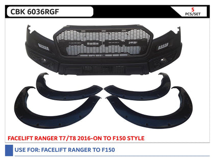 GTK Front Body Kit For Ranger T7/T8 2015+ To F150 Style
